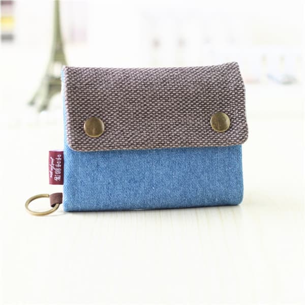 Canvas Wallet Lynlås Wallet LYS BLÅ Light Blue