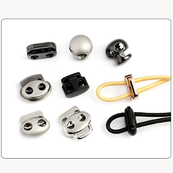 10st/förpackning Fjäderspänne Sladdlås SILVER 5 5 silver 5-5