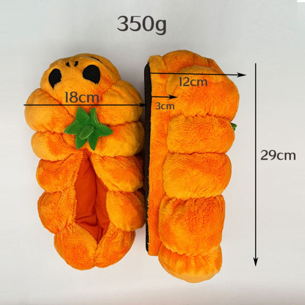 Halloween Pumpkin Tossut Pehmo kengät Juhla kengät Orange