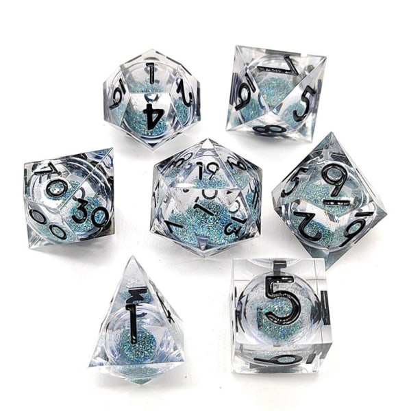 7 kpl Resin Dragon Eye Dice Halloween Longan Dice 1 1 1