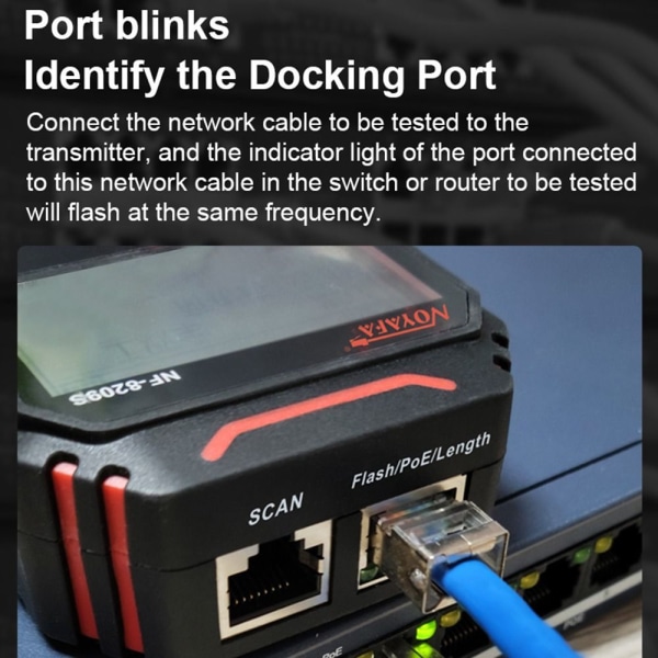 Network Cable Tracker Lan Mål Tester Wiremap Tester