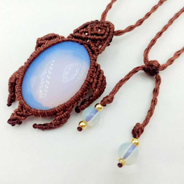 Punottu kaulakoru luonnonkivi kaulakoru OPAL OPAL Opal