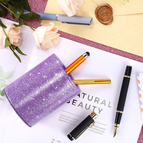 Glitter Pen Holder Blyantkopp PU