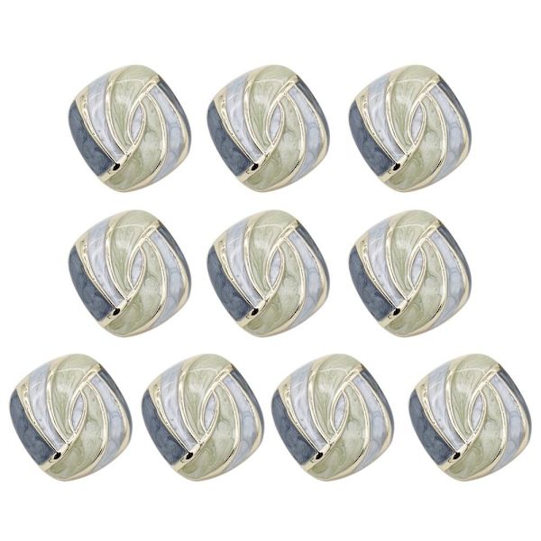 10 stk Metallblomstknapper Rhinestone-knapp F F F