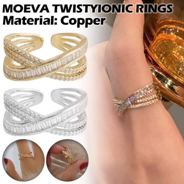 Moeva Ring Noava Twistyionic Detoxing Ring GULL Gold