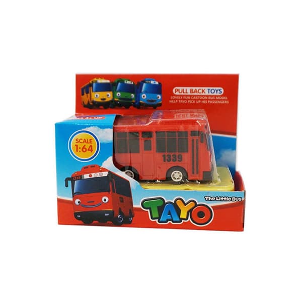 Mini Pull Back Buss TAYO Bussbil red