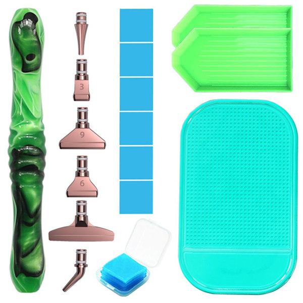 Harts diamond painting penna legering ersättning pennhuvuden Green-Rose Gold