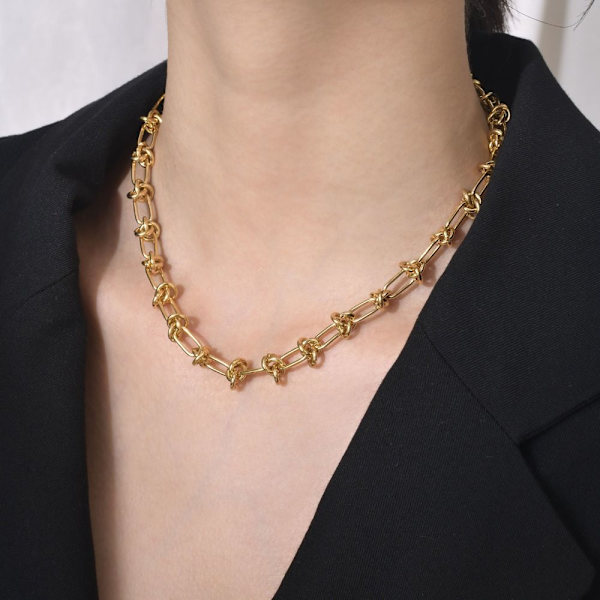 Kedja Halsband Dam Halsband SILVER silver