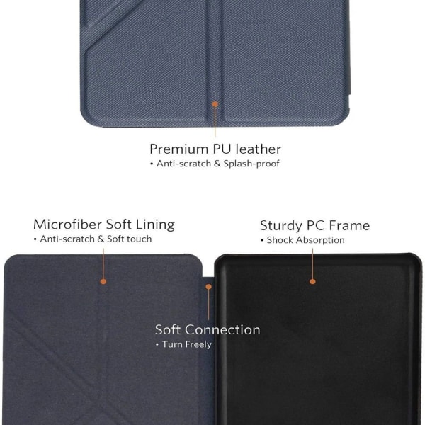 Smart Cover Folio Stand Case TUMMAN SININEN Dark Blue