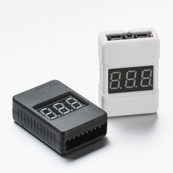 2stk Batteri Spænding Tester Meter Tester Lipo WHITE White