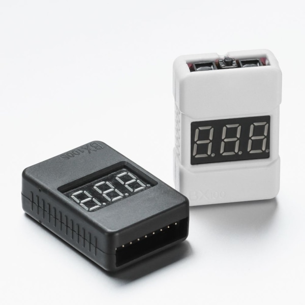 2stk Batteri Spenning Tester Meter Tester Lipo WHITE White