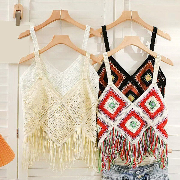 Crop Tops Brodeerattu henkari APRICOT Apricot