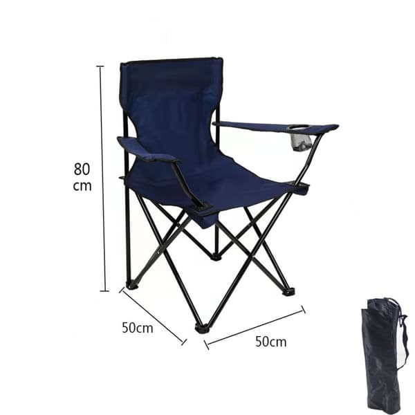 Hopfällbara Campingstolar Utomhusstol SVART black
