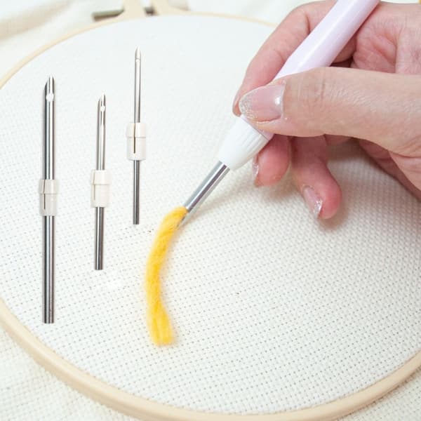 Kirjontaommelkynä Punch Needle Tool HARMAA Grey
