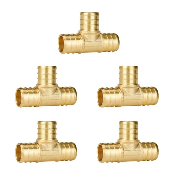 5 Pack T PEX Tee Krympekoblinger Rørkoblinger