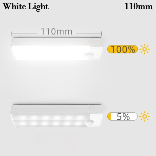 Garderobsbelysning Rörelsesensor Lampa 110MVIT LJUS VIT LJUS 110mWhite Light