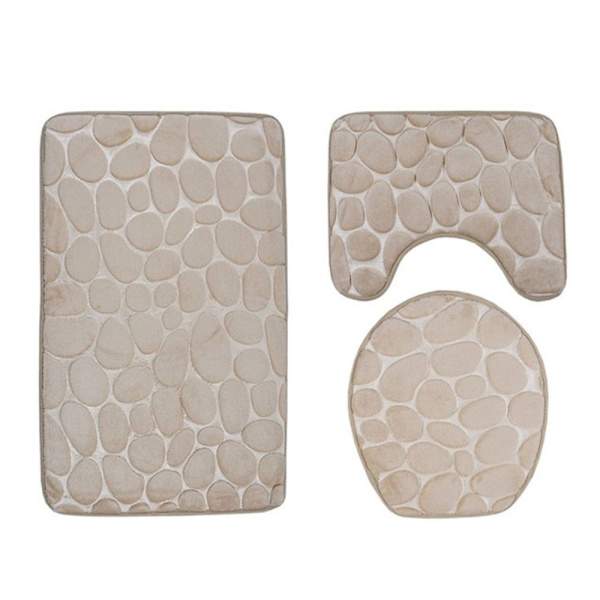 3kpl/ set Set Kylpyhuonematot KHAKI Khaki
