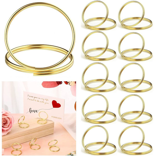 Bordnummer Holder Plasseringskort GULL RUND RUND gold Round-Round
