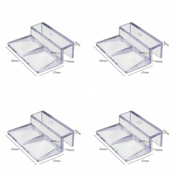 10stk fisketankdekselbrakett Akvariumstøtte 8MM10STK 10STK 8mm10Pcs