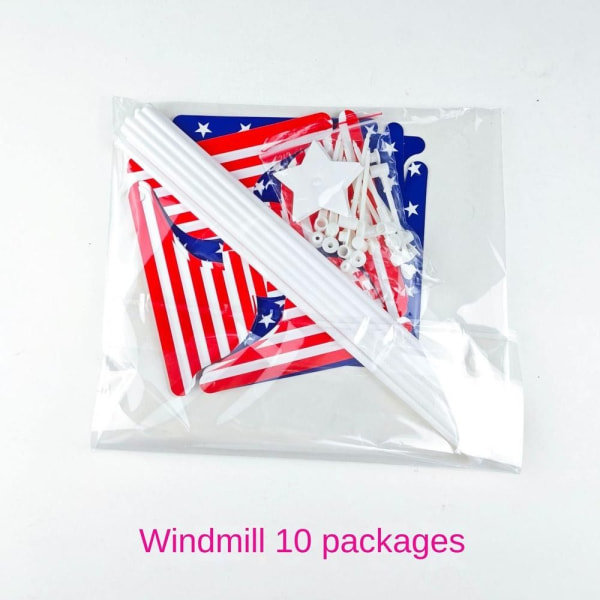 Vindmølleleke med amerikansk flagg 15 cm 15cm