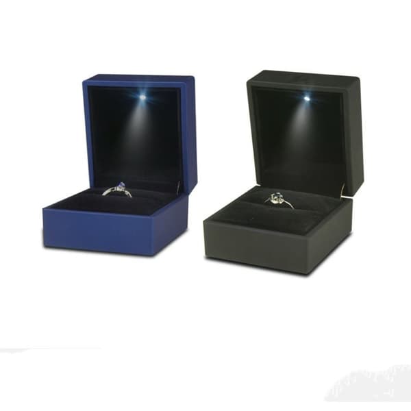 LED Ring Örhängen Box Case RÖD red