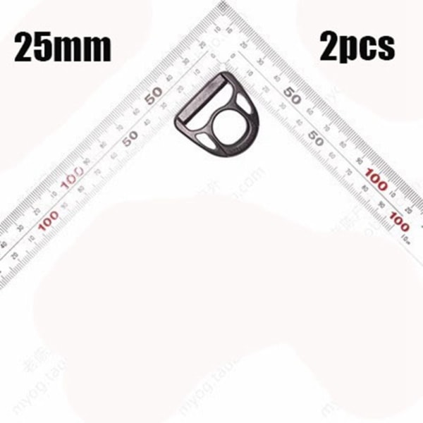 2/5 stk Firkantet krok Webbing Spenner 25MM 25mm