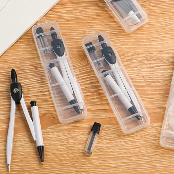 2kpl Tenttikompassi Math Compass VALKOINEN White