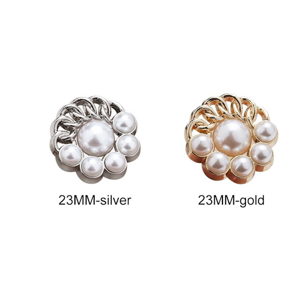 Pearl Buttons Skjorta Knappar SILVER 23MM10ST 10ST silver 23MM10pcs-10pcs
