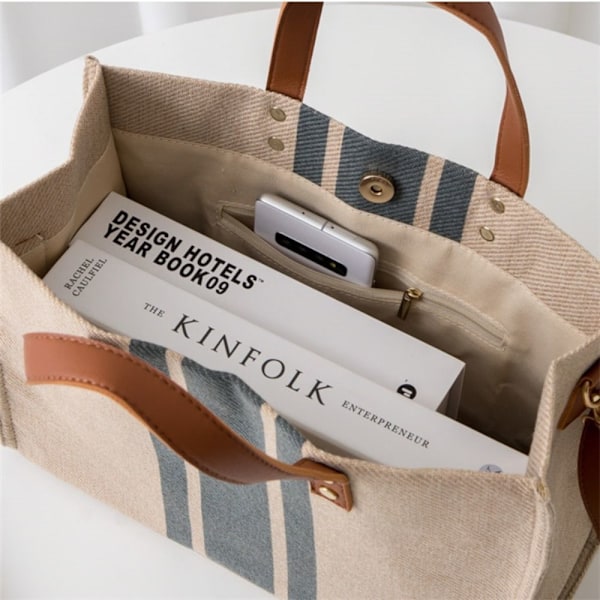 Tote Stripe Bag Crossbody Taske SORT LYNSLÅS LYNSLÅS black zipper-zipper