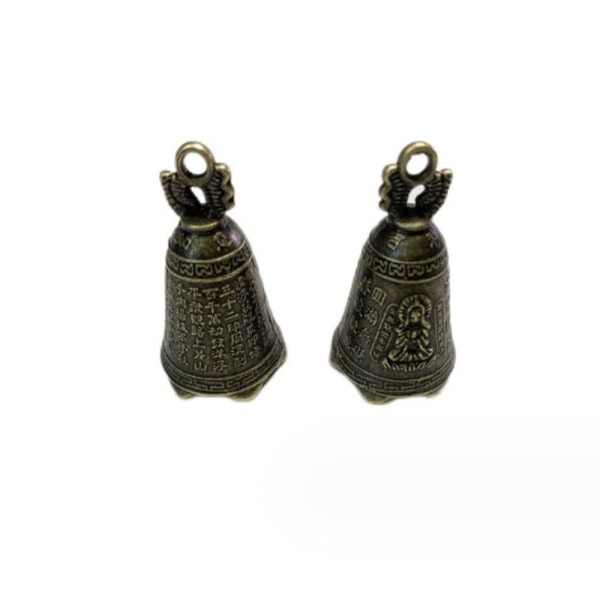 10 stk Antique Bell Kinas Mini Messing Kobber Skulptur Be