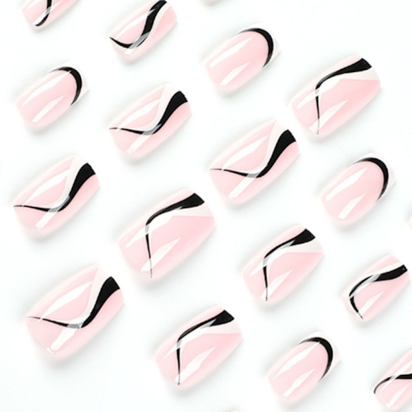 24 stk Fake Nails Short French JP2425 JP2425 JP2425