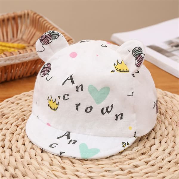 Tecknad printed baby cap