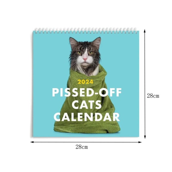 2024 Pissed-Off Cats Kalender Vægkalender Hængende Kalender