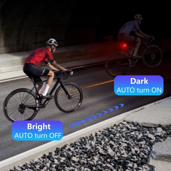 Cykel Smart Auto Brake Sensing Light Cykelbaglygte