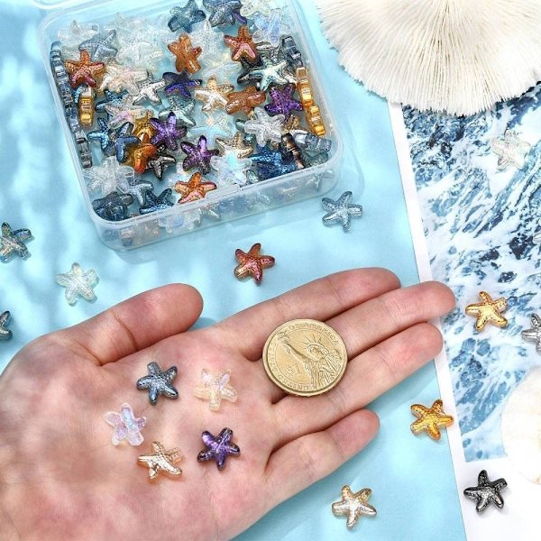 90 stk Starfish Beads Animal Beads Ocean Beads