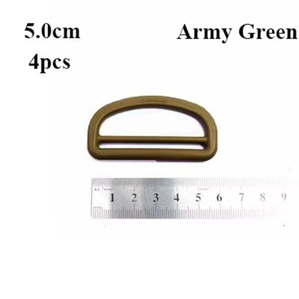 4 kpl Vyökoukut Nauhasoljet ARMY GREEN 5.0CMSTYLE 2 STYLE 2 Army Green 5.0cmStyle 2-Style 2