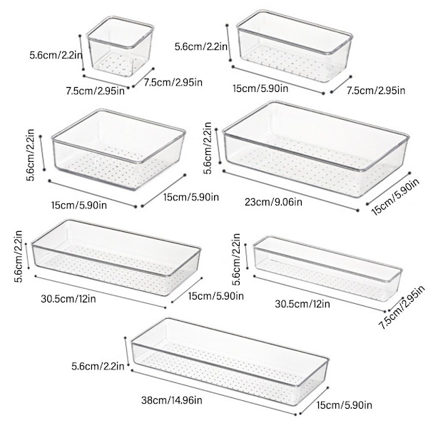 Skuffe Organizer Opbevaringsboks 04 04 04