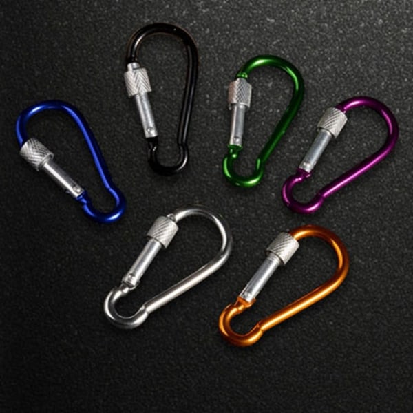 5kpl Outdoor Sports Carabiner Turvasolki Avaimenperä VIHREÄ Green