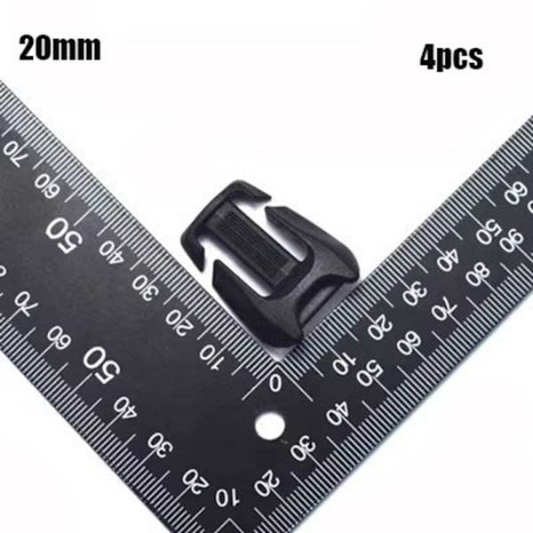4 stk Webbing Strap Spænde Slider Fastener 20MM 20mm