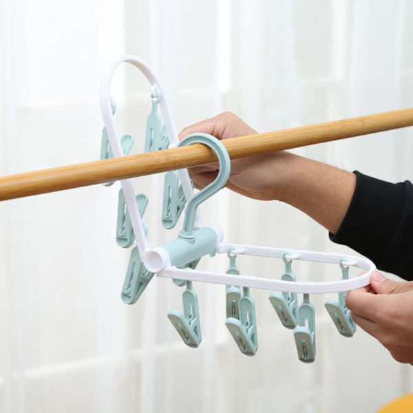 Fällbar hängare Underkläder Strumpor Clip BLÅ blue