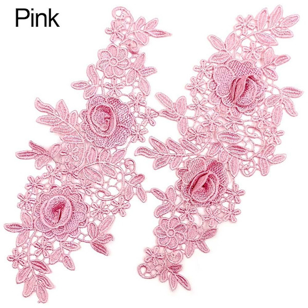 1 par broderilapper Sy på lapper ROSA Pink