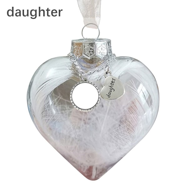 Hjerte Ball anheng Juletre Ornamenter DATTER DATTER daughter
