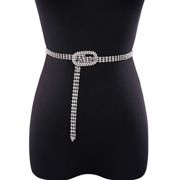 Rhinestone bälte metallspänne midjeband 02 02 02
