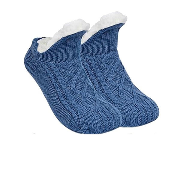 V-Mouth Fluffy Slipper Socks Varme Sokker BLÅ 26CM(40-43)M M Blue 26cm(40-43)M-M