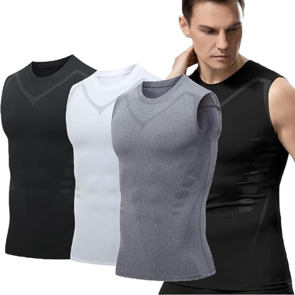 Ionic Shaping Vest Sport Skintight Västar GRÅ XL grey XL