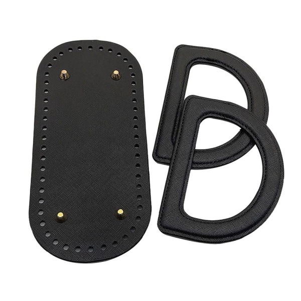 3 st/ set Väskrem Läderväska Botten SVART STYLE 1 STYLE 1 Black Style 1-Style 1