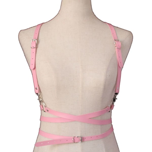 Høyt midjebelte Punk Gothic Belter ROSA Pink
