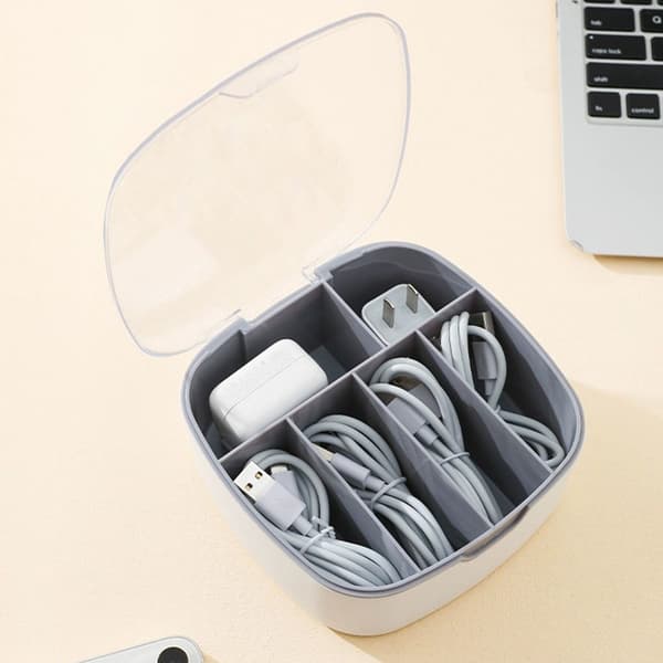 Datakabel förvaringsbox Organizer VIT white