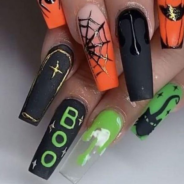 Halloween Fake Nails Ballerina False Nail Press on Nails