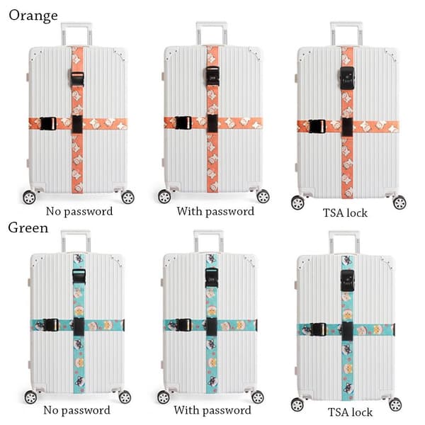 Bagageremmar Packrem ORANGE TSA LOCK TSA LOCK orange TSA lock-TSA lock